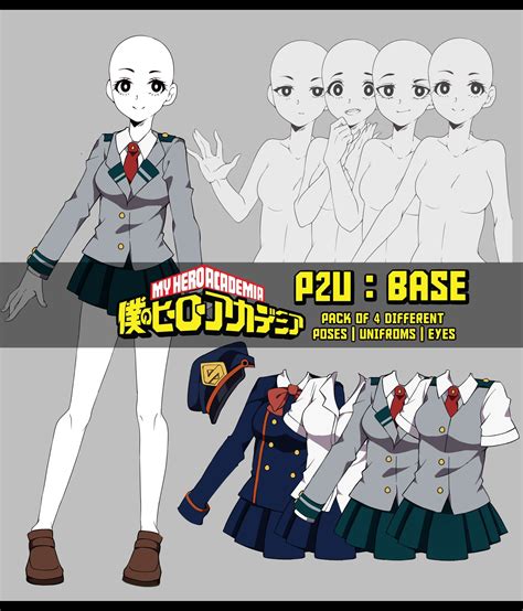 bnha deviantart|mha uniform base.